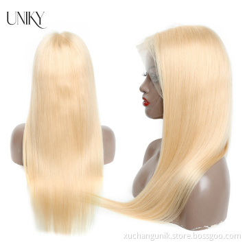 Uniky Wholesale 613 blonde Lace Frontal wig,peruvian human hair lace front wigs for black women